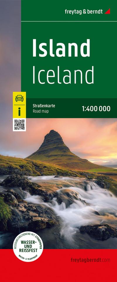 Island, Straßenkarte 1:400.000, freytag & berndt, Softcover