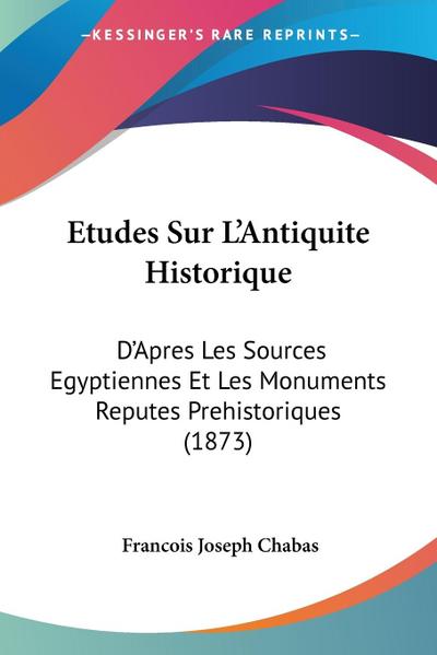 Etudes Sur L’Antiquite Historique