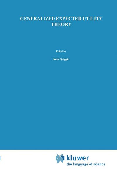 Generalized Expected Utility Theory