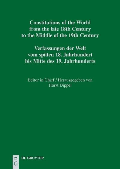 Constitutions of the World from the late 18th Century to the Middle of the 19th Century. The Americas. Constitutional Documents of the United States of America 1776-1860 Rio Grande - Texas - Horst Dippel