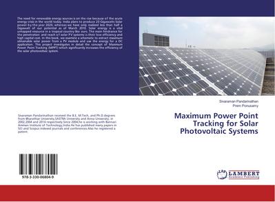 Maximum Power Point Tracking for Solar Photovoltaic Systems