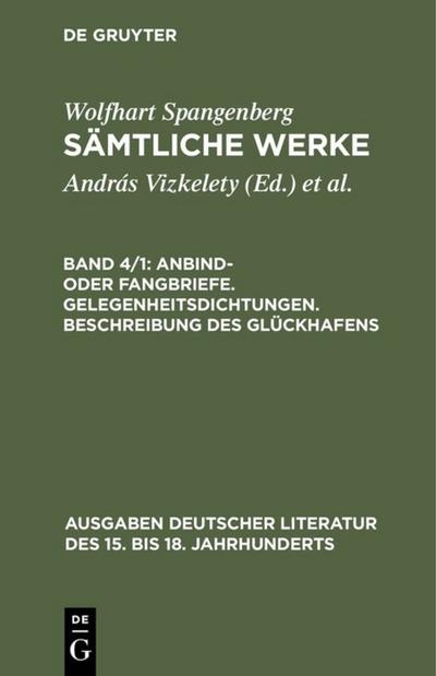 Anbind- oder Fangbriefe. Gelegenheitsdichtungen. Beschreibung des Glückhafens
