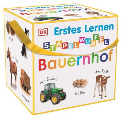 Erstes Lernen Stapelwürfel. Bauernhof