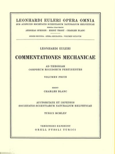 Mechanica sive motus scientia analytice exposita 1st part