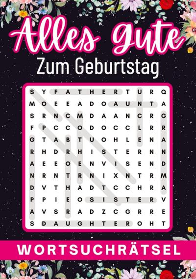 geburtstagsgeschenk frau | Alles Gute zum Geburtstag - Wortsuchrätsel | geschenke für frauen | geschenk für freundin