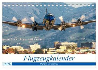 Flugzeugkalender (Tischkalender 2026 DIN A5 quer), CALVENDO Monatskalender