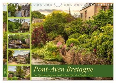 Pont-Aven Bretagne (Wandkalender 2024 DIN A4 quer), CALVENDO Monatskalender