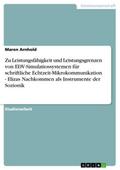 Zu Leistungsfähigkeit und Leistungsgrenzen von EDV