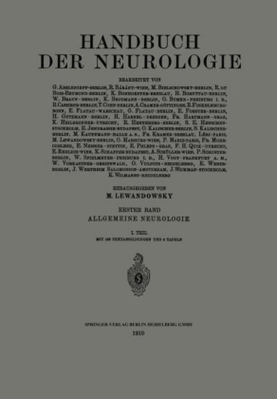Handbuch der Neurologie
