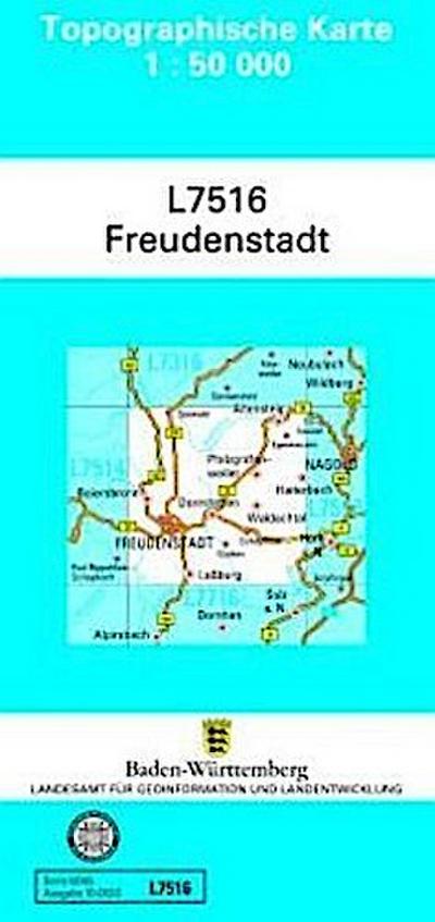 Topographische Karte Baden-Württemberg, Zivilmilitärische Ausgabe - Freudenstadt