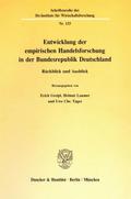 Entwicklung der empirischen Handelsforschung in der Bundesrepublik Deutschland.