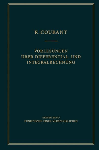 Vorlesungen über Differential- und Integralrechnung