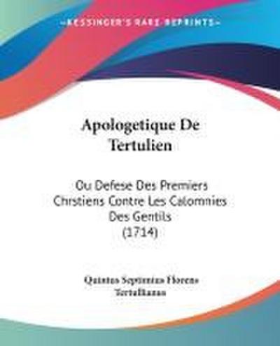 Apologetique De Tertulien