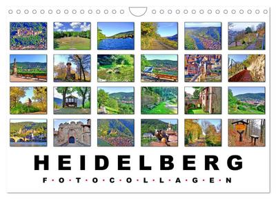 Heidelberg Fotocollagen (Wandkalender 2026 DIN A4 quer), CALVENDO Monatskalender