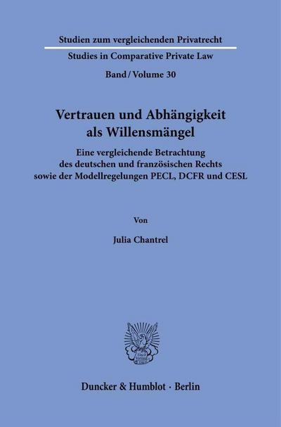 Vertrauen und Abhängigkeit als Willensmängel