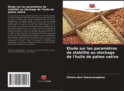 Etude sur les paramètres de stabilité au stockage de l’huile de palme native