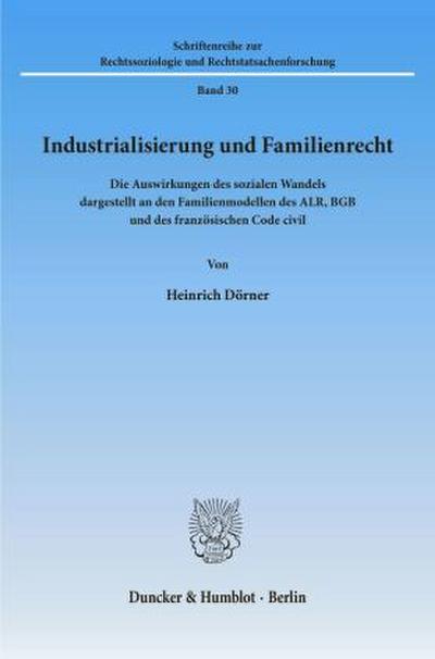 Industrialisierung und Familienrecht.