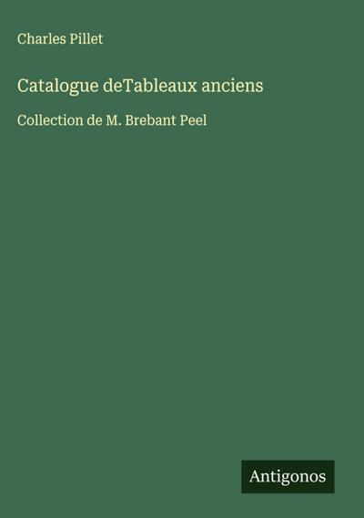 Catalogue deTableaux anciens