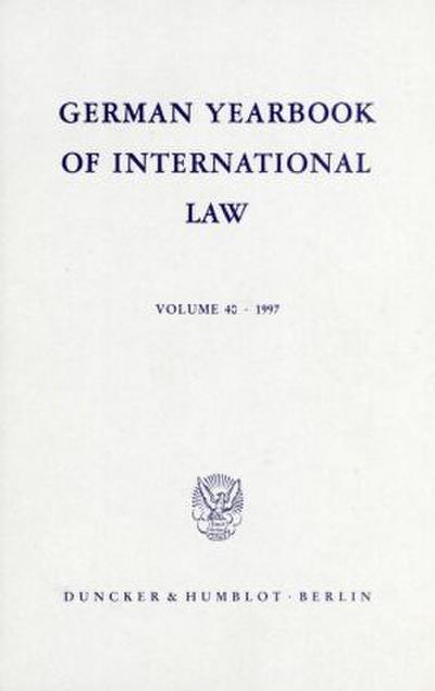 German Yearbook of International Law - Jahrbuch für Internationales Recht.