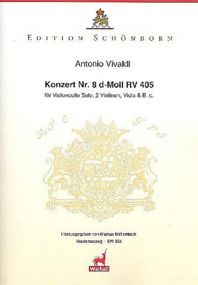 Konzert d-Moll Nr.8 RV405für Violoncello solo, 2 Violinen, Viola und Bc