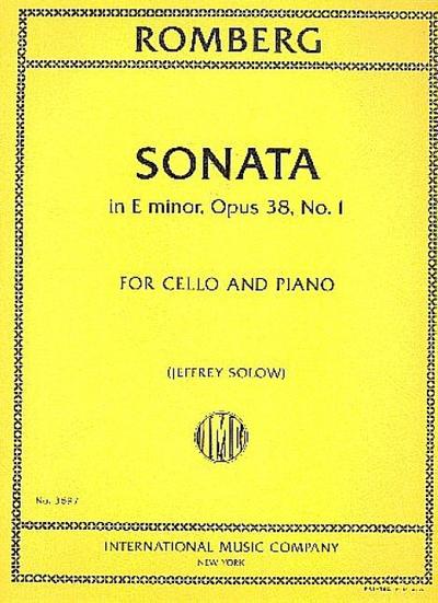 Sonata in e minor op.38,1for cello and piano