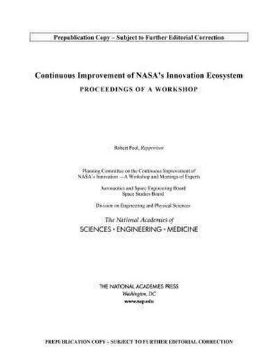 Continuous Improvement of Nasa’s Innovation Ecosystem
