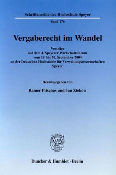 Vergaberecht im Wandel.