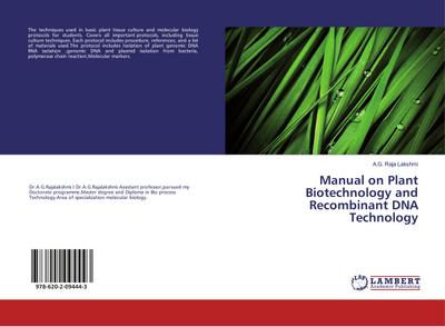 Manual on Plant Biotechnology and Recombinant DNA Technology