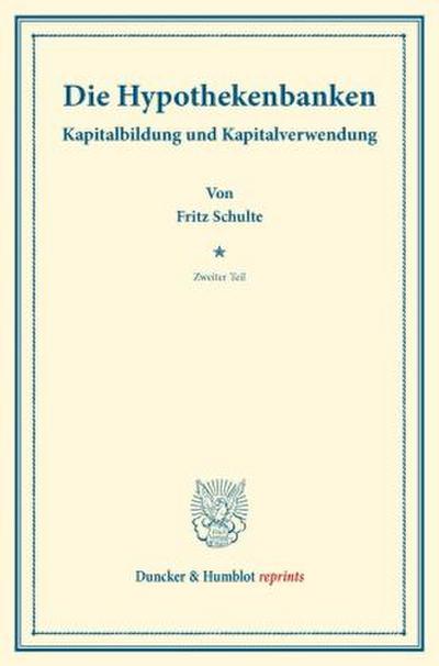 Die Hypothekenbanken.