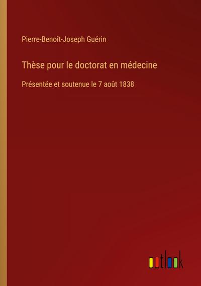 Thèse pour le doctorat en médecine