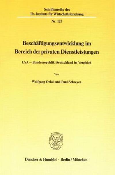 Beschäftigungsentwicklung im Bereich der privaten Dienstleistungen.