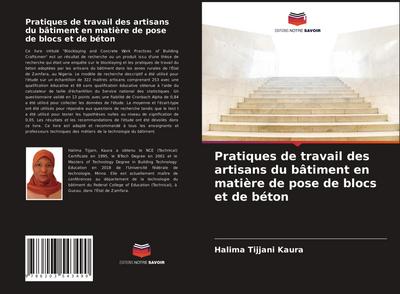 Pratiques de travail des artisans du bâtiment en matière de pose de blocs et de béton