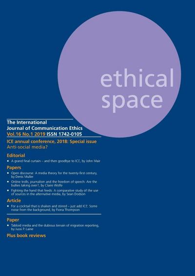 Ethical Space Vol.16 Issue 1