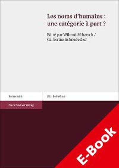 Les noms d’humains: une catégorie à part?