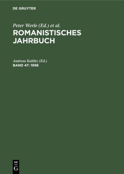 Romanistisches Jahrbuch 1996