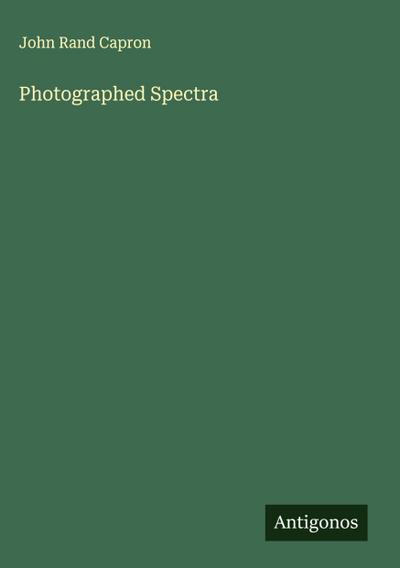 Photographed Spectra