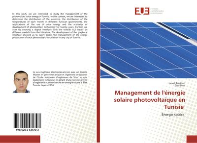 Management de l’énergie solaire photovoltaïque en Tunisie