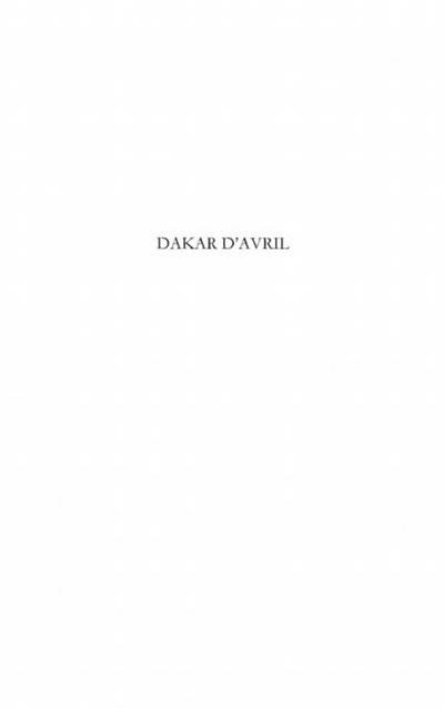 Dakar d’Avril
