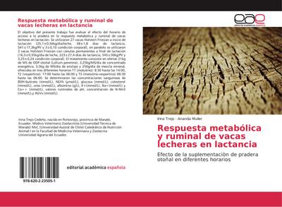 Respuesta metabólica y ruminal de vacas lecheras en lactancia