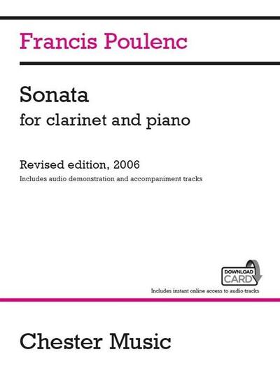 Sonata for Clarinet and Piano Book/Online Audio