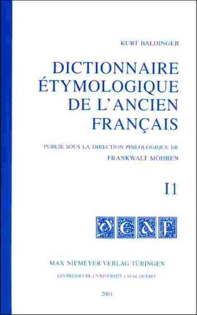 Dictionnaire étymologique de l’ancien français (DEAF). Buchstabe I Dictionnaire étymologique de l’ancien français (DEAF). Fasc.I 1