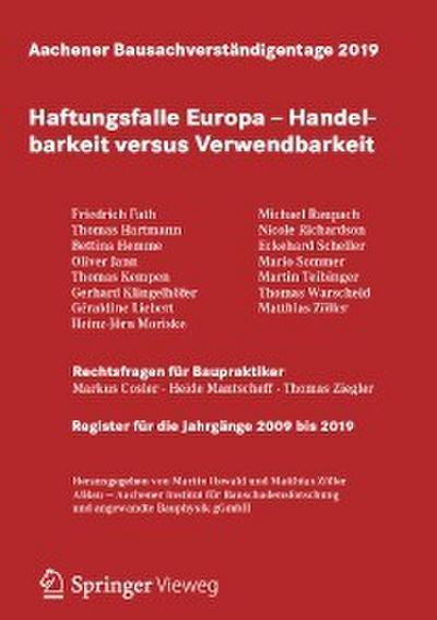 Aachener Bausachverständigentage 2019