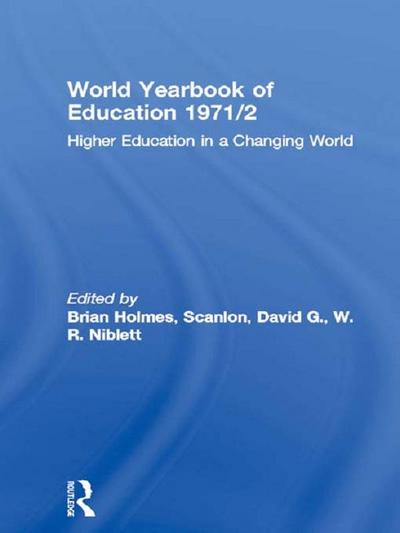 World Yearbook of Education 1971/2