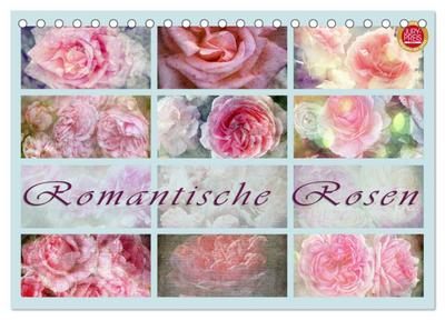 Romantische Rosen (Tischkalender 2024 DIN A5 quer), CALVENDO Monatskalender