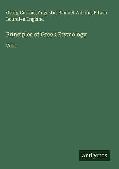 Principles of Greek Etymology