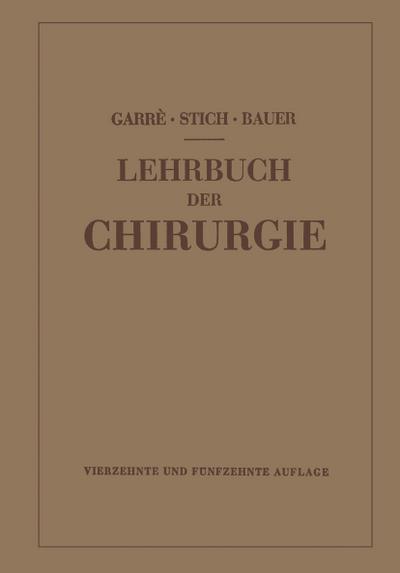 Lehrbuch der Chirurgie
