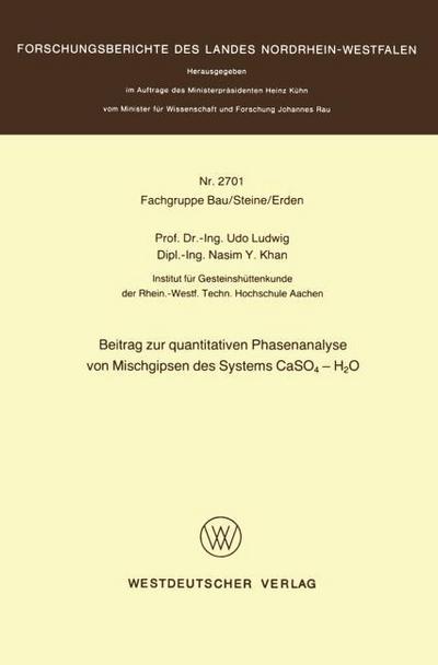 Beitrag zur quantitativen Phasenanalyse von Mischgipsen des Systems CaSO4 H2O