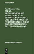 Strafprozessordnung nebst Gerichtsverfassungsgeset