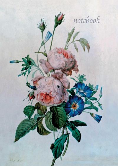 Notebook: Redoute (Convolvulus and Roses)