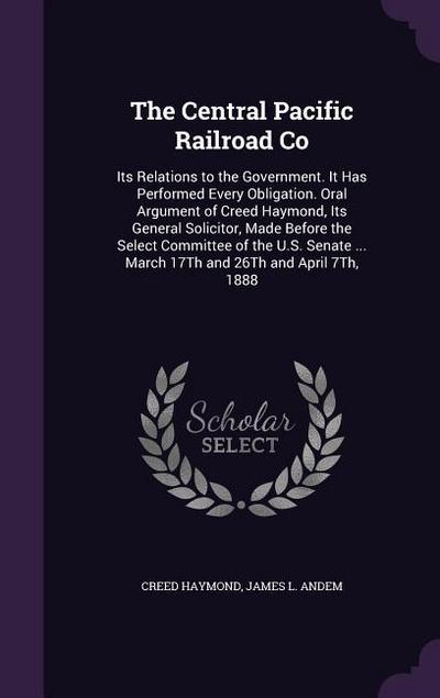 The Central Pacific Railroad Co